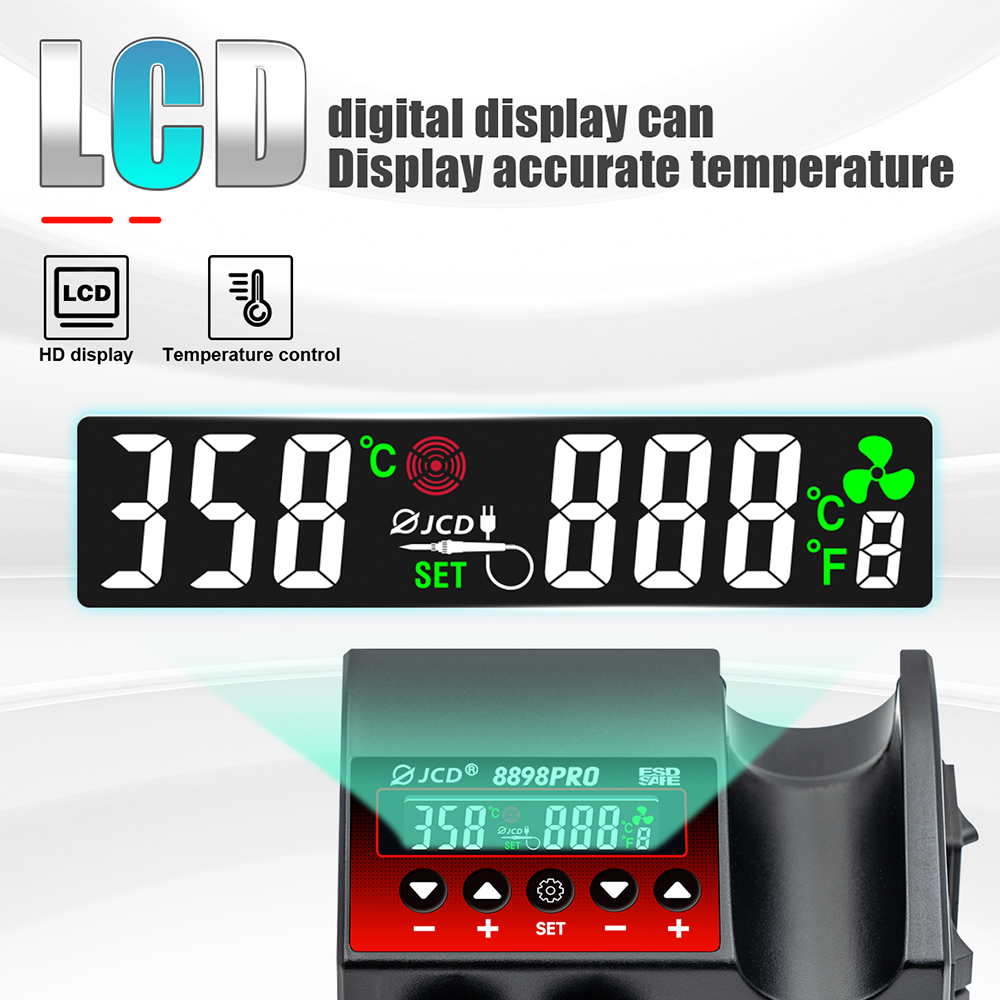 JCD 8898Pro 2 in 1 Soldering S - огляд і ціна T12 Soldering Station Oled